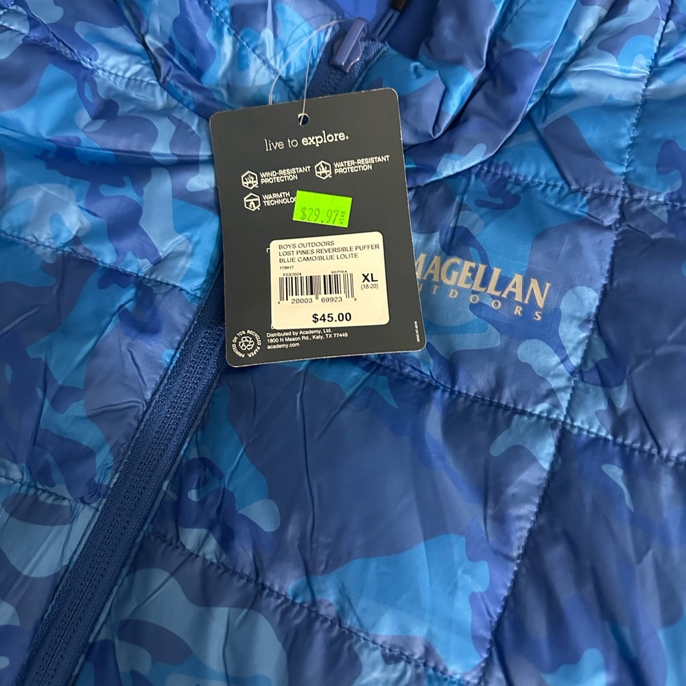 Magellan Outdoors Kids Blue Camo Jacket